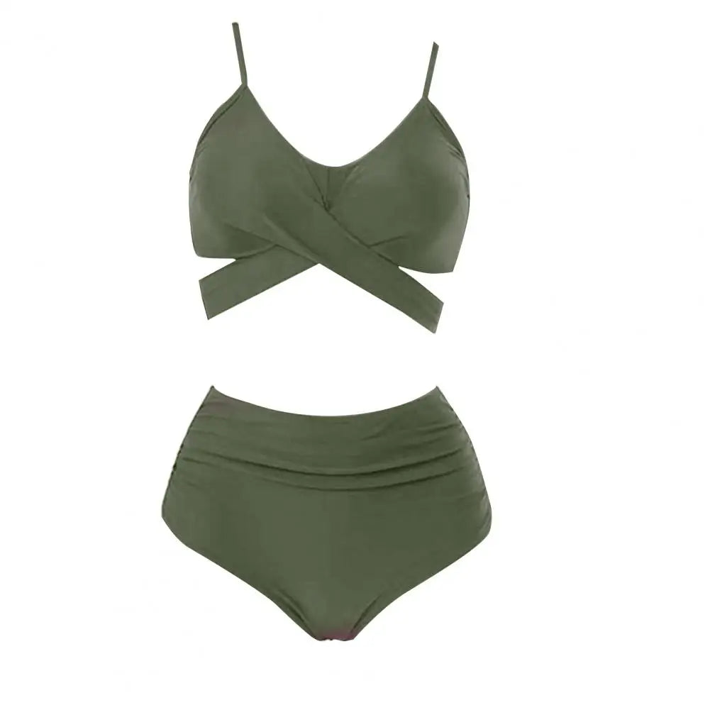 The Luxe Bind High-Waisted Bandage Bikini Set | Siren Cove