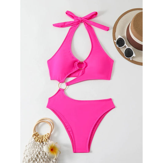 The Neon Nova Cut-Out One-Piece Swimsuit | Siren Cove