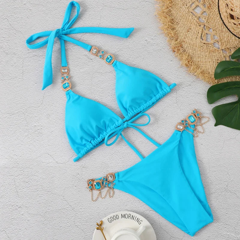 Celeste Jewel Bikini – Luxury Rhinestone Swimwear | Siren Cove