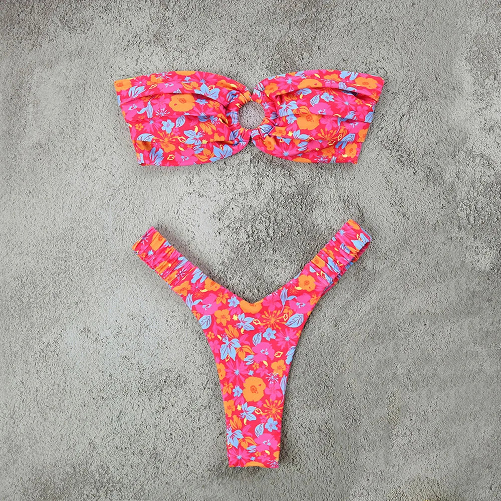 Aloha Bliss Bikini – Tropical High-Waisted Thong | Siren Cove