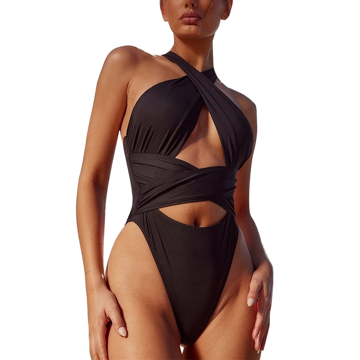 Solara Bandage One-Piece – Sleek Sculpting Swimsuit | Siren Cove