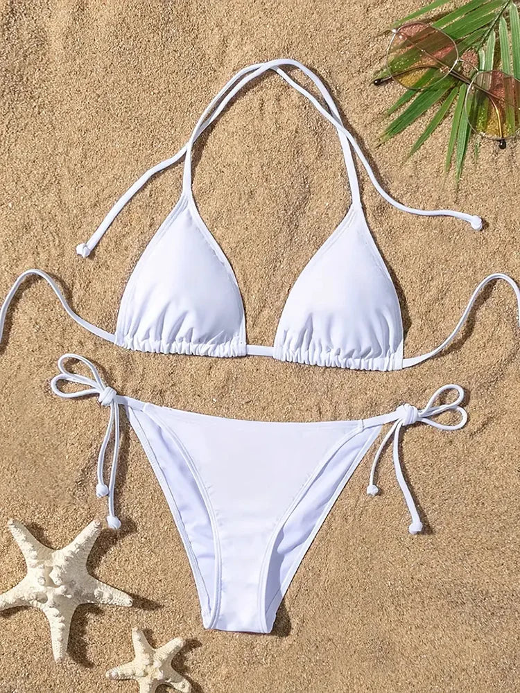 Pure Bliss Bikini – White Minimalist Two-Piece | Siren Cove