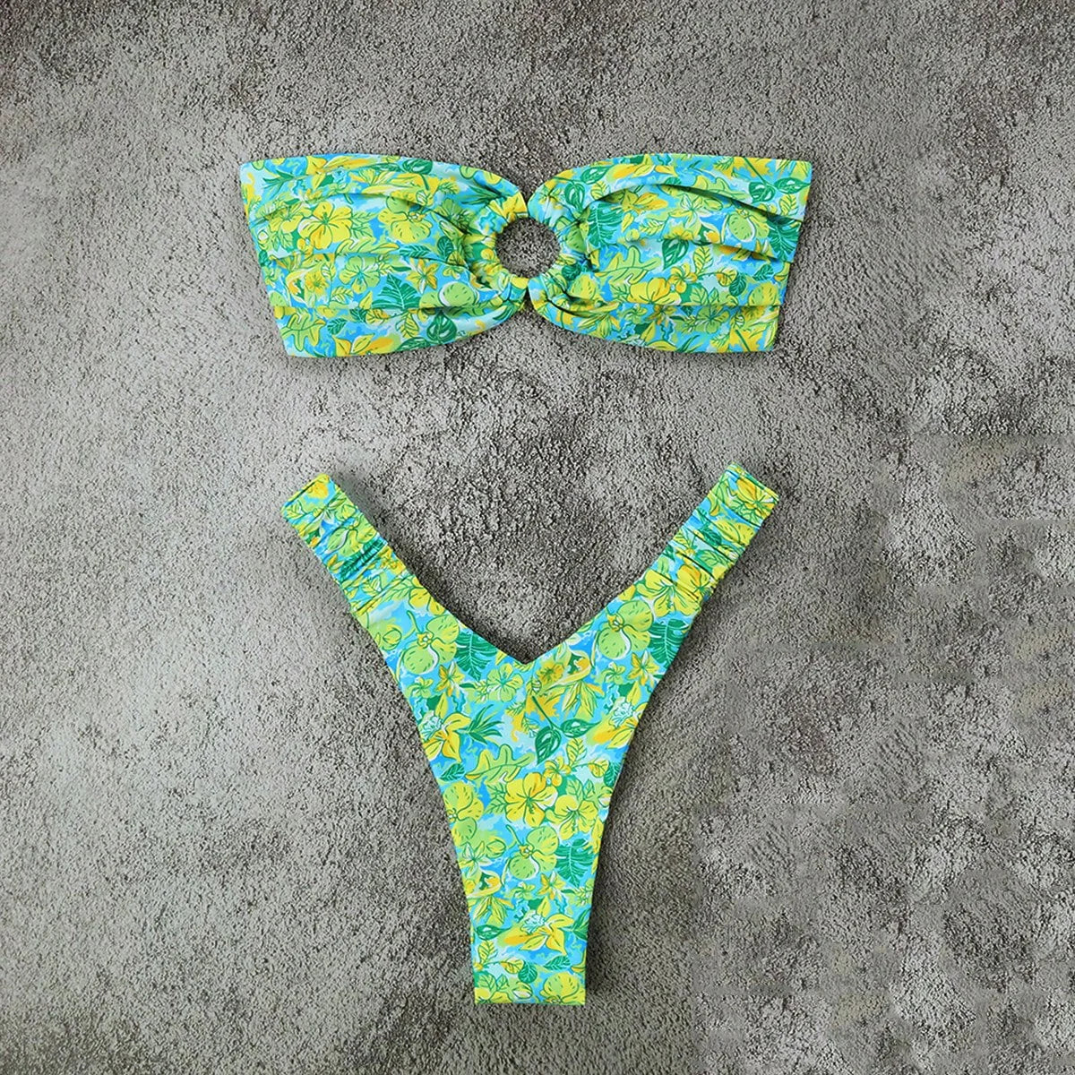 Aloha Bliss Bikini – Tropical High-Waisted Thong | Siren Cove