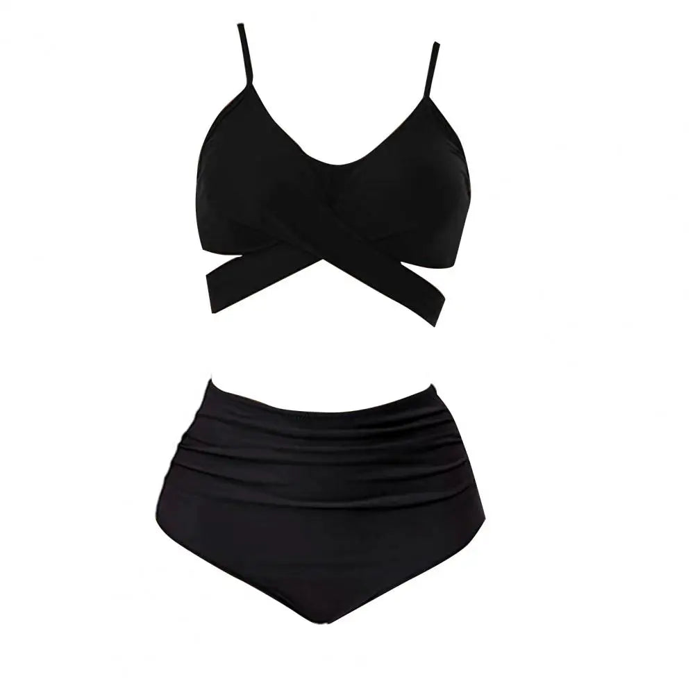 The Luxe Bind High-Waisted Bandage Bikini Set | Siren Cove