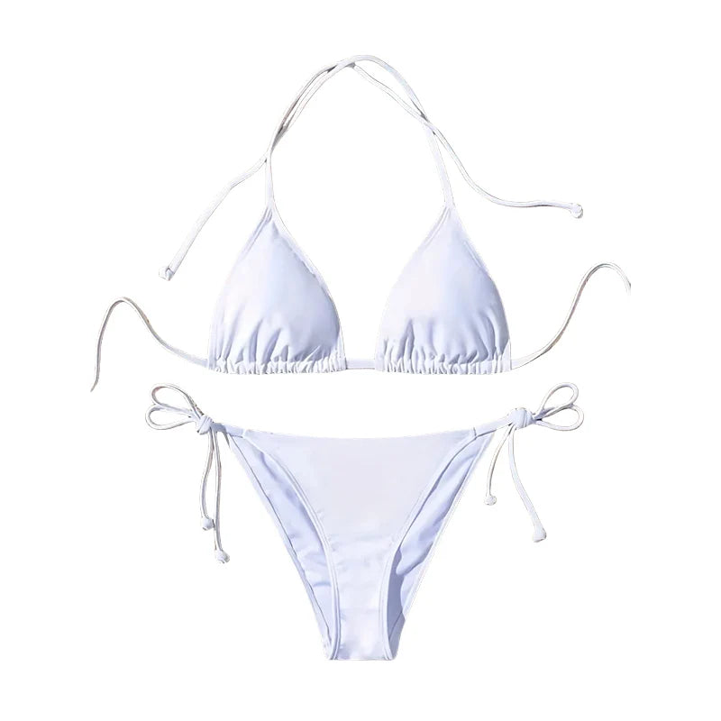 Pure Bliss Bikini – White Minimalist Two-Piece | Siren Cove