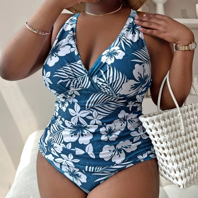 The Paradise One-Piece Swimsuit with Tropical Print | Siren Cove